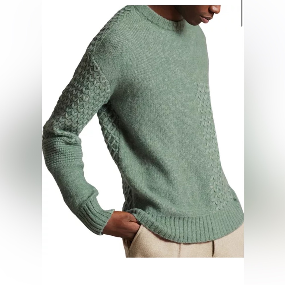 Ted Baker London Brokhol LS Mixed Stitch Crew Neck Sweater